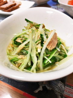 簡単5分で出来る水菜とツナのサラダ-レシピのメイン写真