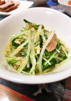 簡単5分で出来る水菜とツナのサラダ-レシピのメイン写真