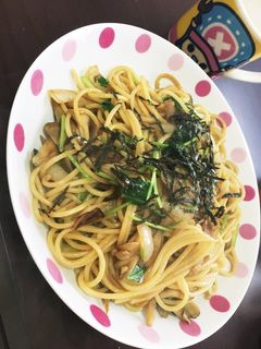 舞茸と三つ葉の和風パスタ-レシピのメイン写真