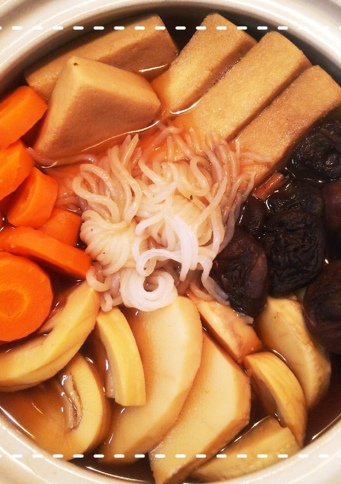 土鍋で簡単！高野豆腐とたけのこの煮物-レシピのメイン写真