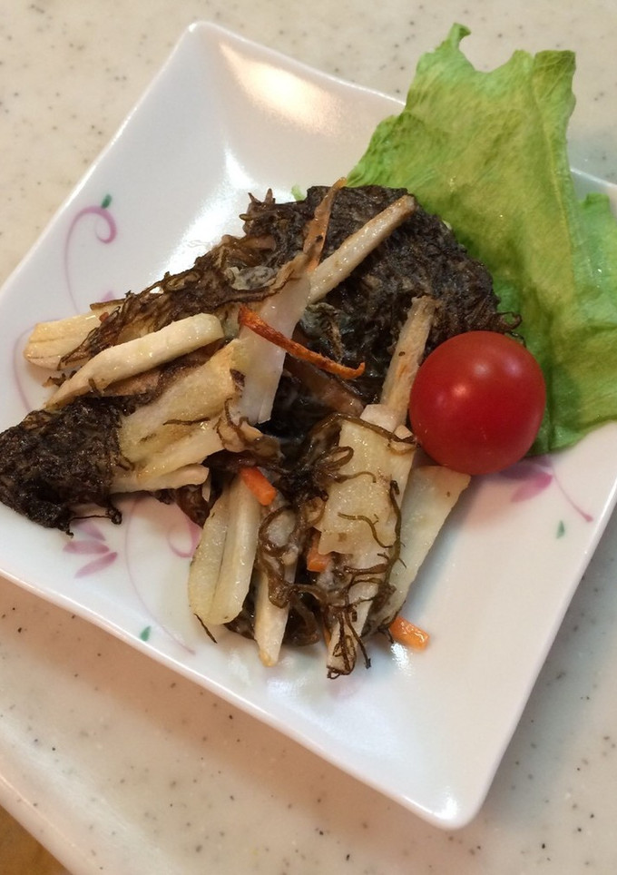 もずくと里芋の揚げ焼き-レシピのメイン写真