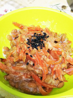 人参と納豆の胡麻味噌あえ-レシピのメイン写真
