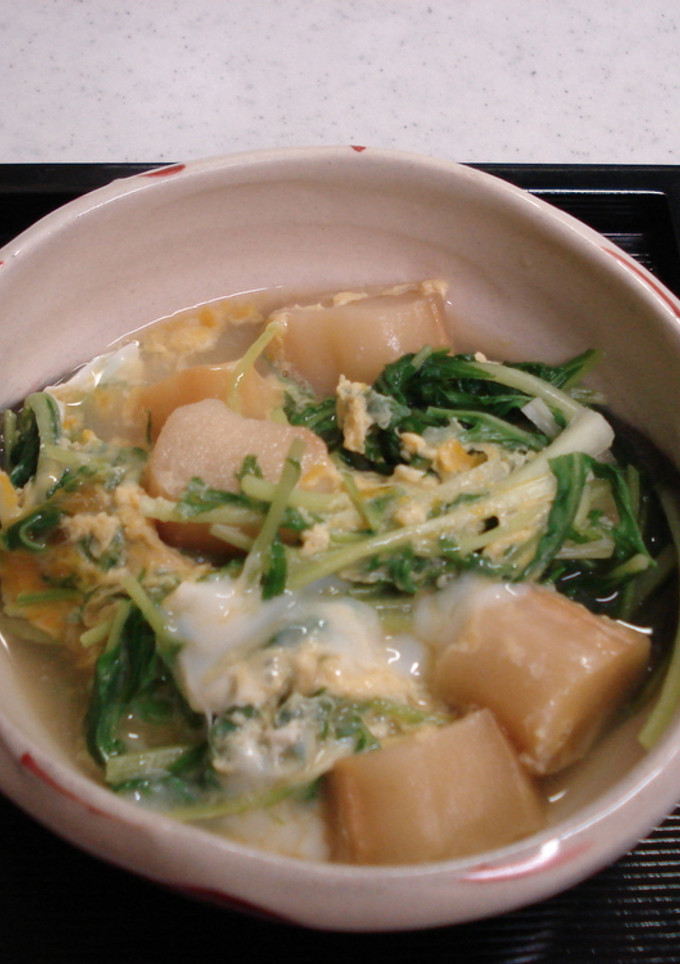 水菜と麩の卵とじ-レシピのメイン写真