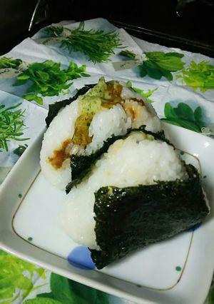 お弁当や朝ごはんに！竹輪磯辺揚げ天むすび-レシピのメイン写真
