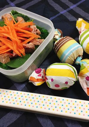 キャンディおにぎりとサラダ弁当-レシピのメイン写真