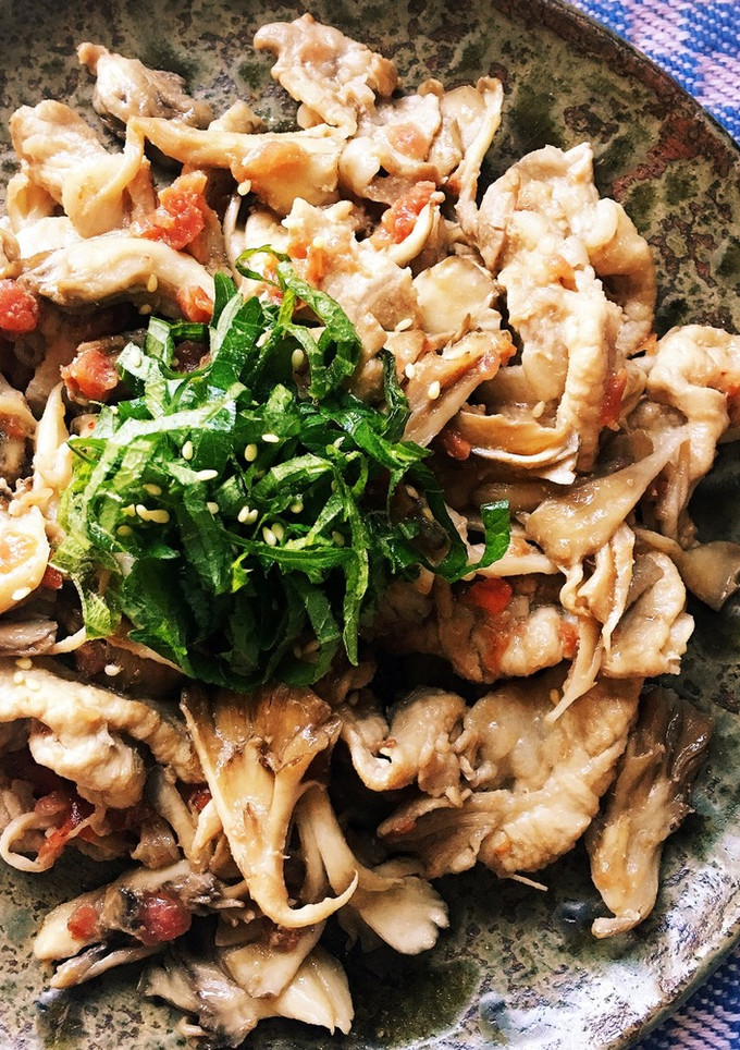 ＊豚肉と舞茸の梅マヨ炒め＊-レシピのメイン写真