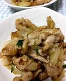 豚もも薄切り肉と玉葱の甘酢あん炒め
