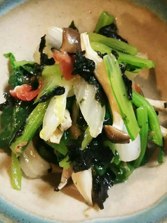小松菜としめじの海苔和え*梅風味-レシピのメイン写真