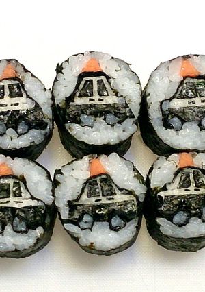 寿司型・模様巻き(長芋でパトカー)-レシピのメイン写真