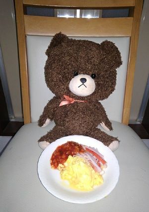 ふんわり卵のキムチカニかま添え！-レシピのメイン写真