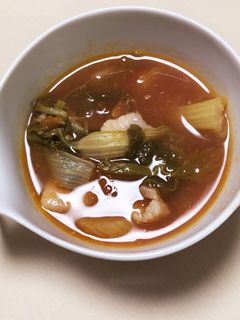 ニンニクたっぷり辛〜いトマトスープ-レシピのメイン写真