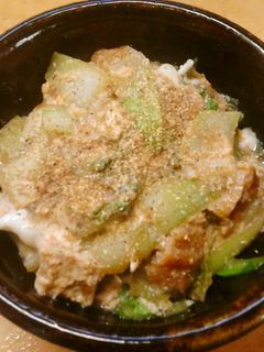 簡単昼食 チンゲン菜と油揚げの卵とじ丼-レシピのメイン写真