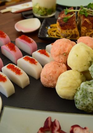 ひなつり 3色ポテトだんご-レシピのメイン写真