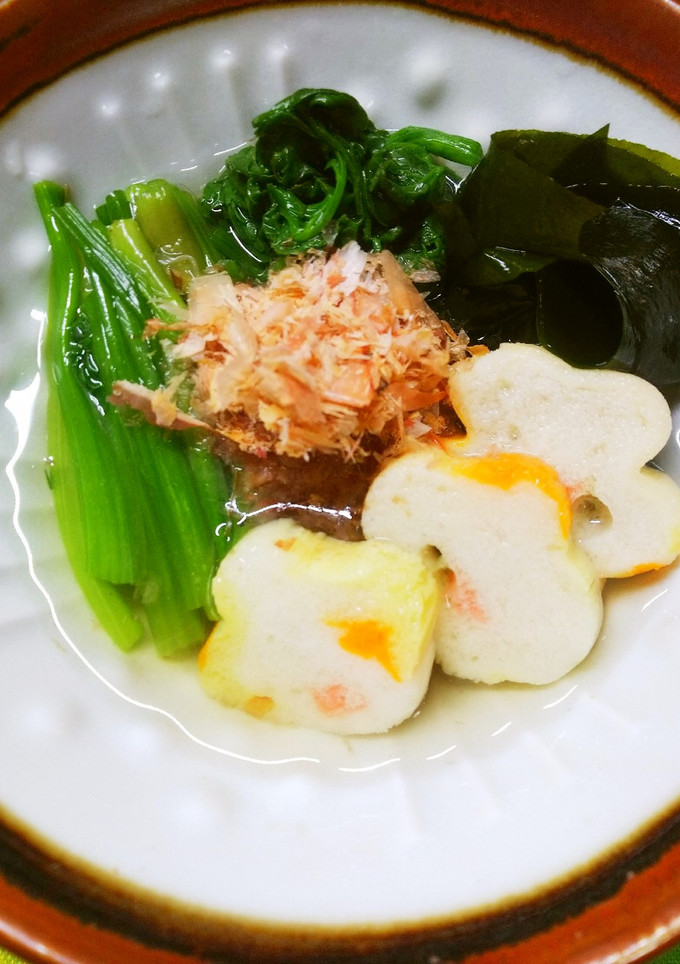 セリと生ワカメと花麩DE春のお浸し♪-レシピのメイン写真