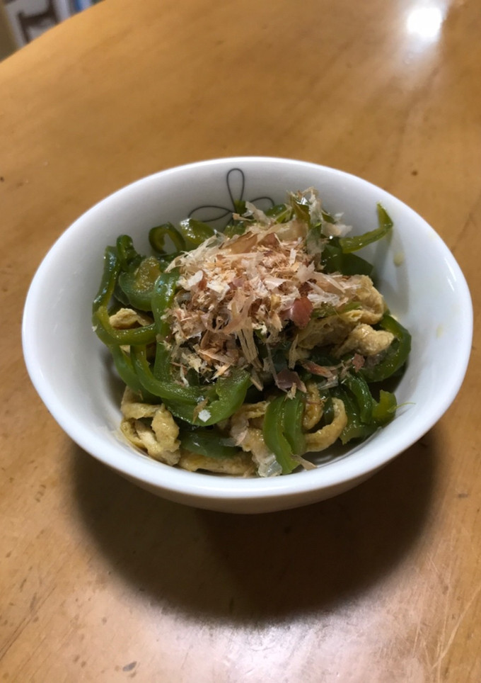 ピーマンと油揚げの炒め物-レシピのメイン写真