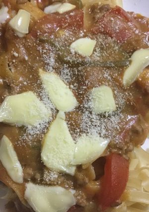 ホワイトソーストマトカレーパスタ-レシピのメイン写真