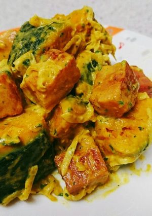 カボチャとベーコンのゴロッとカレーサラダ-レシピのメイン写真