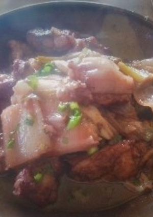 豚バラ軟骨と白ネギの赤ワイン煮-レシピのメイン写真