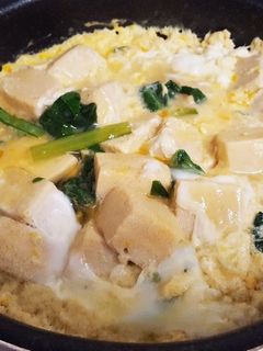 高野豆腐と小松菜の卵とじ-レシピのメイン写真
