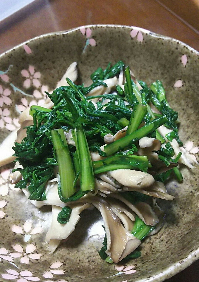 しゃきしゃきの春菊とまいたけのおひたし-レシピのメイン写真