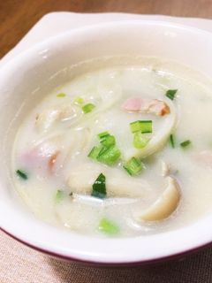 カブとしめじの豆乳スープ-レシピのメイン写真
