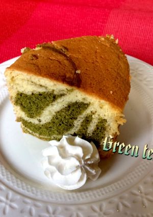 抹茶マーブルシフォンケーキ-レシピのメイン写真