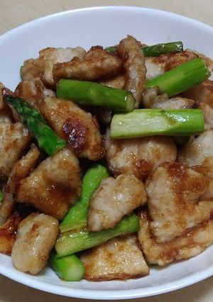 鶏むね肉とアスパラガスの中華炒め-レシピのメイン写真
