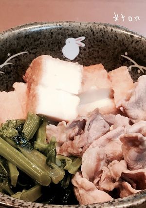 菜の花と豚肉のさっと煮-レシピのメイン写真