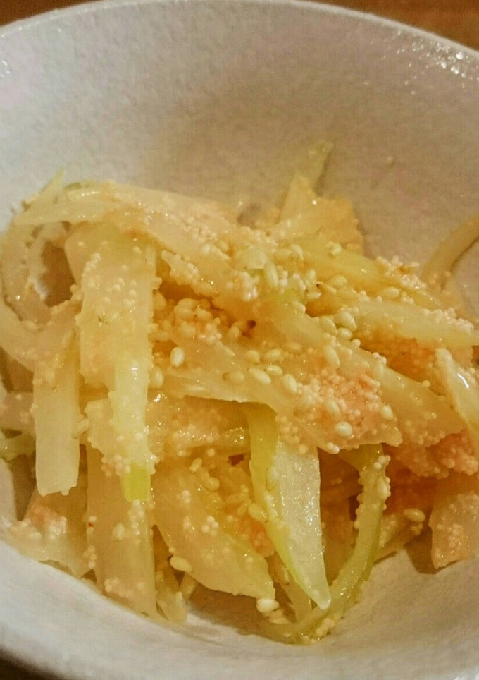 セロリの明太マヨ炒め-レシピのメイン写真