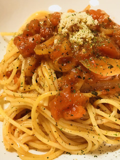 プチトマト&オニオンのトマトソースパスタ-レシピのメイン写真
