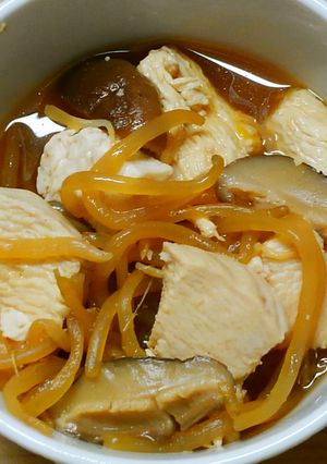簡単 和食❁鶏むね肉ともやし 椎茸の煮物-レシピのメイン写真