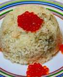 蟹とトロロ昆布の炊き込みご飯