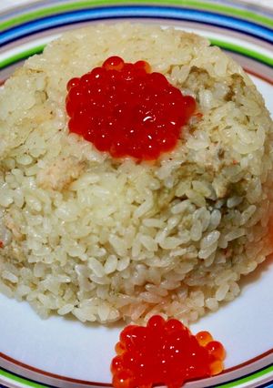 蟹とトロロ昆布の炊き込みご飯-レシピのメイン写真