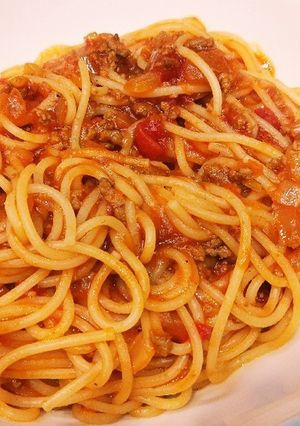 市販ミートソースをかさ増しサッパリ仕上げ-レシピのメイン写真