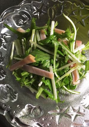 シャキシャキごま香る◎水菜とハムのナムル-レシピのメイン写真