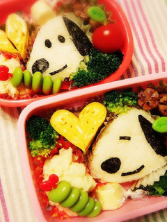 ☆キャラ弁☆スヌーピー☆-レシピのメイン写真