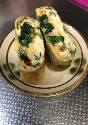 卵焼き（鮭&ほうれん草&チーズ）-レシピのメイン写真