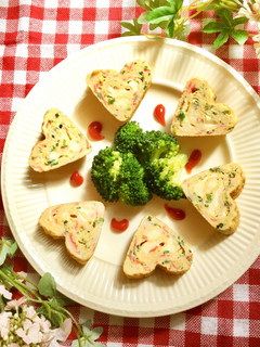 お弁当に♡ハートの卵焼きの作り方♡-レシピのメイン写真
