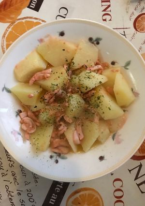 新じゃがの烏賊の塩辛レンチン（^人^）-レシピのメイン写真