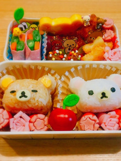 キャラ弁リラックマ可愛いお弁当運動会-レシピのメイン写真