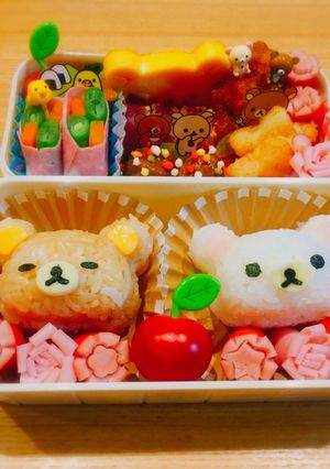 キャラ弁リラックマ可愛いお弁当運動会-レシピのメイン写真