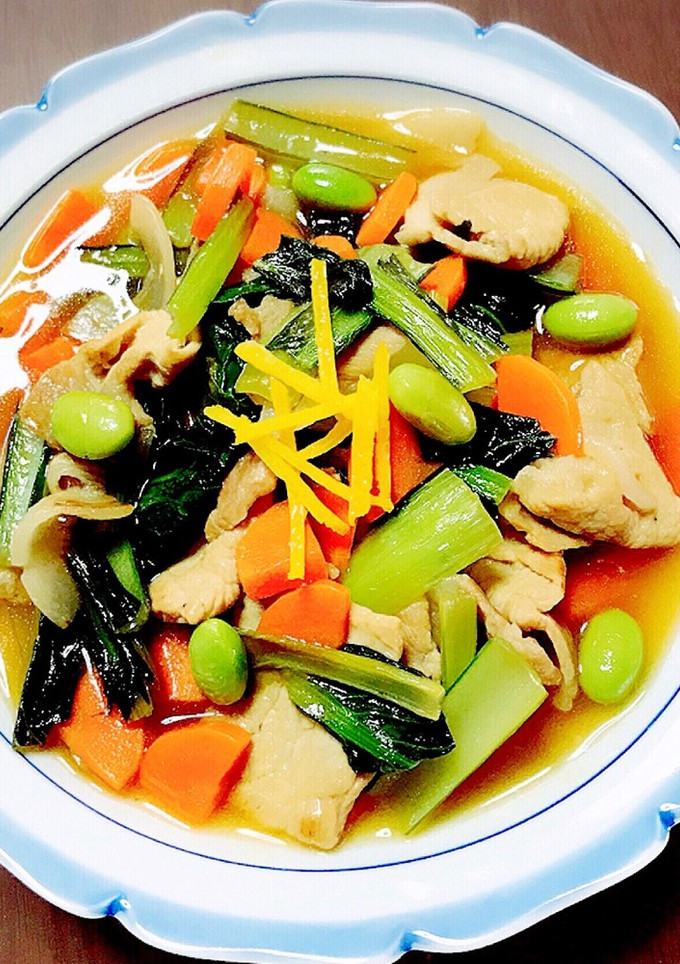 栄養満点！簡単！豚肉と野菜の柚子あんかけ-レシピのメイン写真