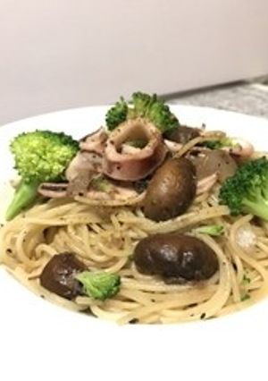 烏賊とマッシュルームのパスタ-レシピのメイン写真