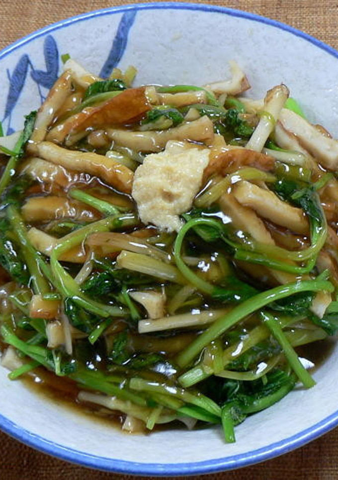 根三つ葉とちくわの生姜あんかけ丼-レシピのメイン写真