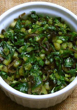 菜飯の素、大根の葉と塩昆布の梅酢漬け-レシピのメイン写真