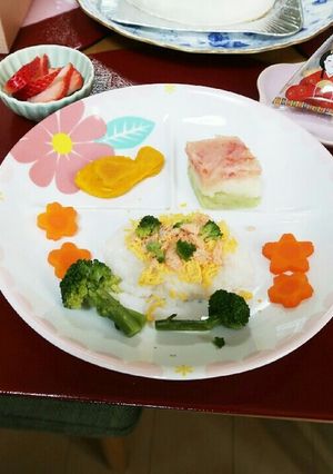 初節句お祝いプレート(離乳食中期)-レシピのメイン写真