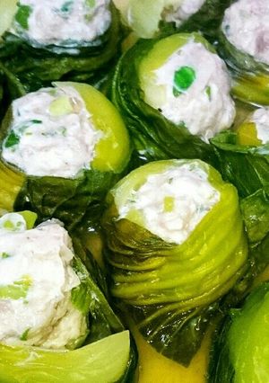 チンゲン菜でシュウマイ♥レンジで簡単☆-レシピのメイン写真