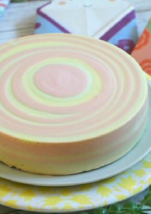 簡単！カラフル♪ゼブラ・レアチーズケーキ-レシピのメイン写真
