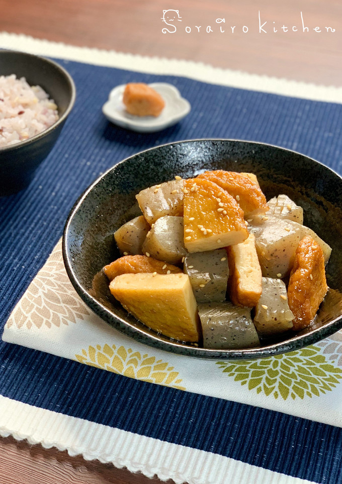 優しい甘み＊さつま揚げとこんにゃくの煮物-レシピのメイン写真