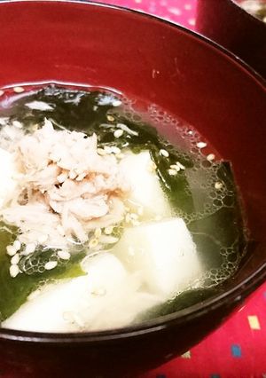 コク有★栄養有【ツナと高野豆腐の味噌汁】-レシピのメイン写真